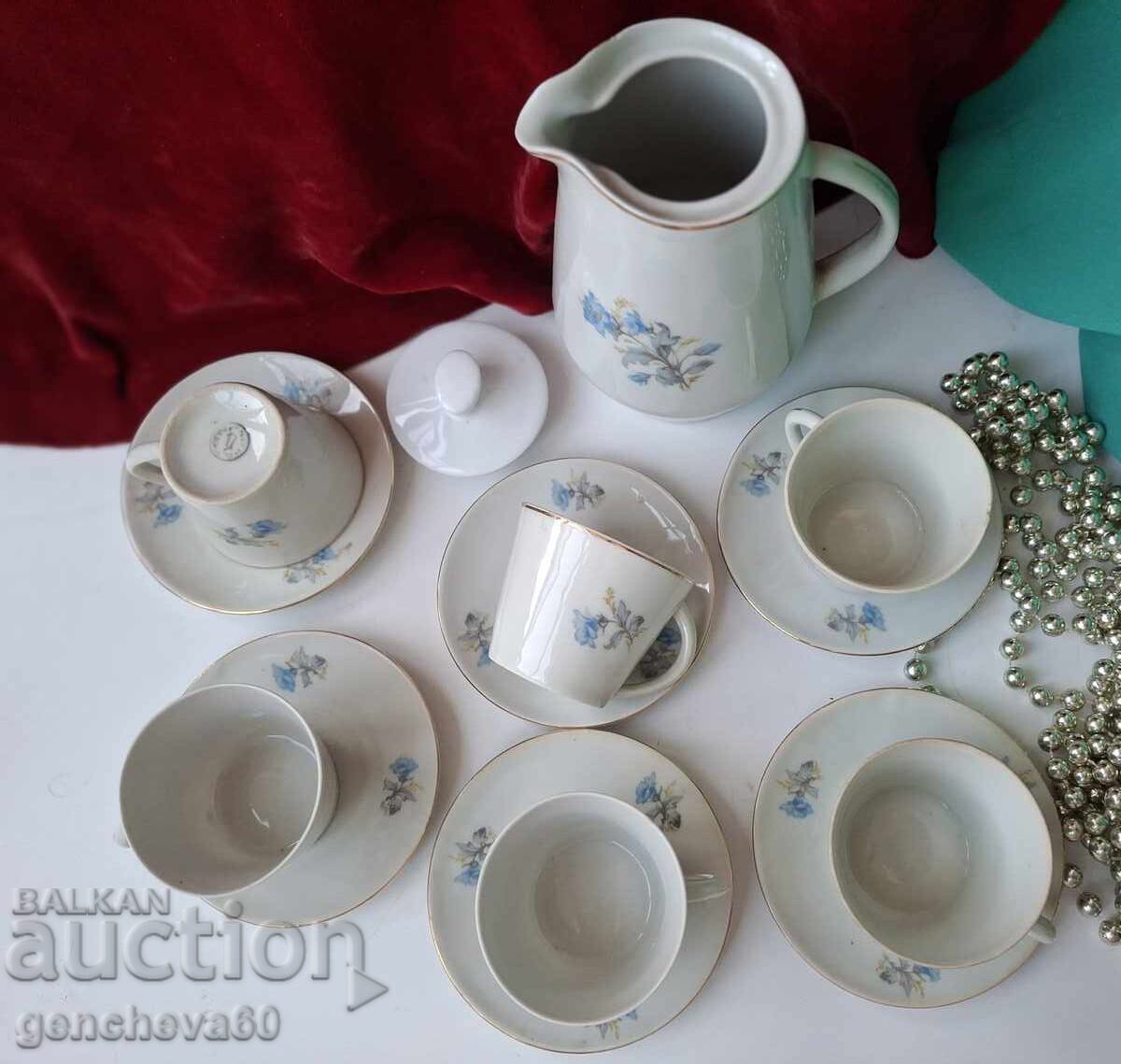 Vechi serviciu de porțelan bulgăresc pentru cafea - 5