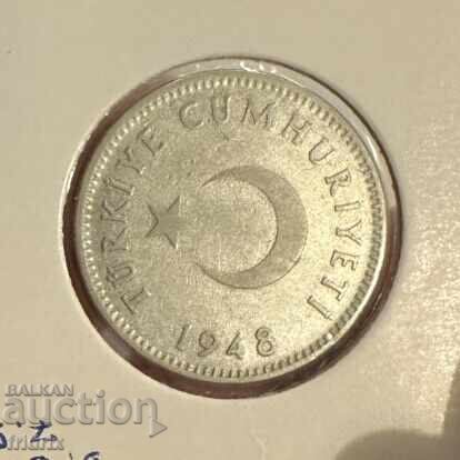 Turkey 1 lira silver / Turkey 1 lira 1948 with price 22.00 BGN | € 11.25