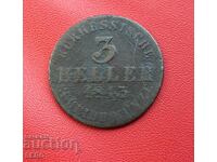 Germany-Hesse-Kassel-3 Heller 1843