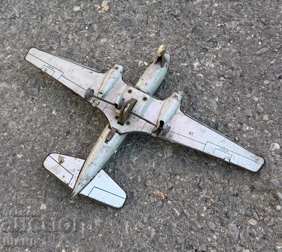 Παράδοση Παλιό Ουγγρικό μεταλλικό παιχνίδι μοντέλο αεροπλάνου