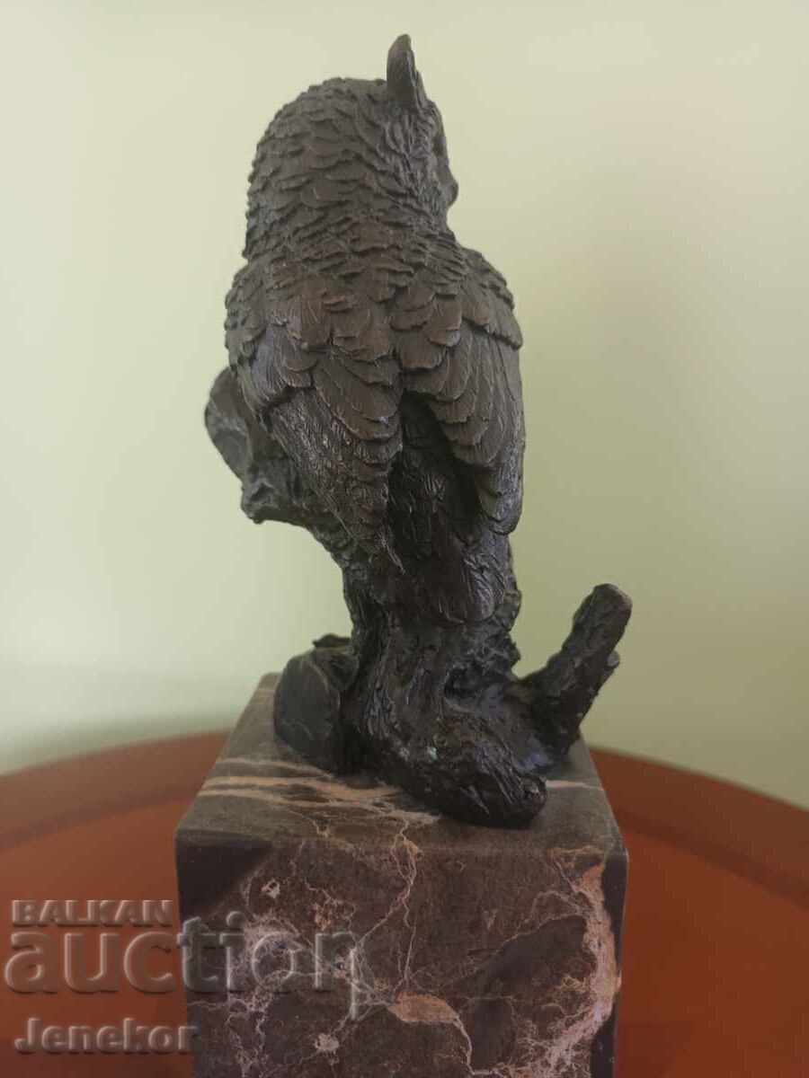 Figurină de bronz bufniță - 5