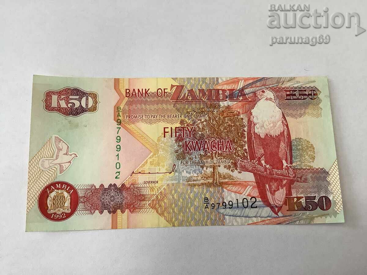 Zambia 50 Kwacha 1992 Year UNC