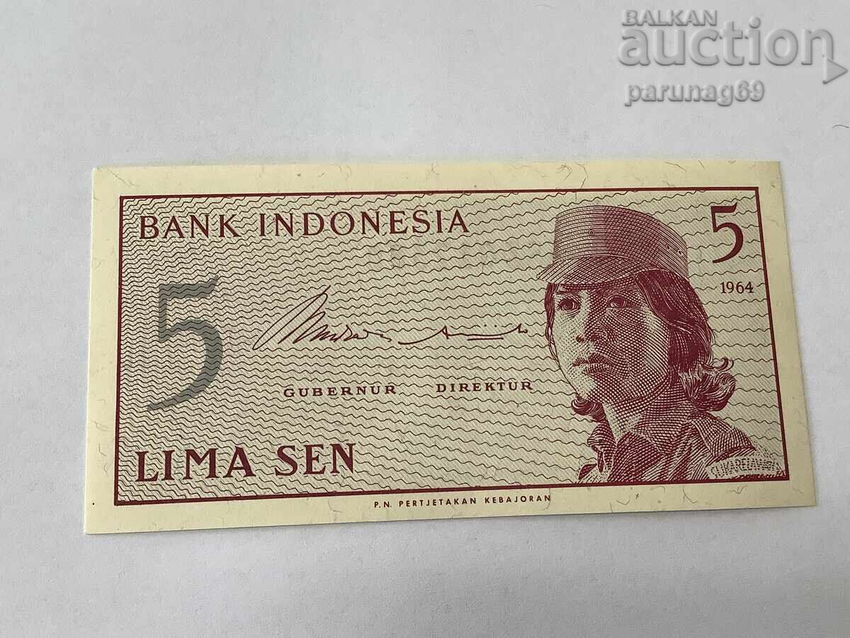 Индонезия 5 сен 1964 година UNC