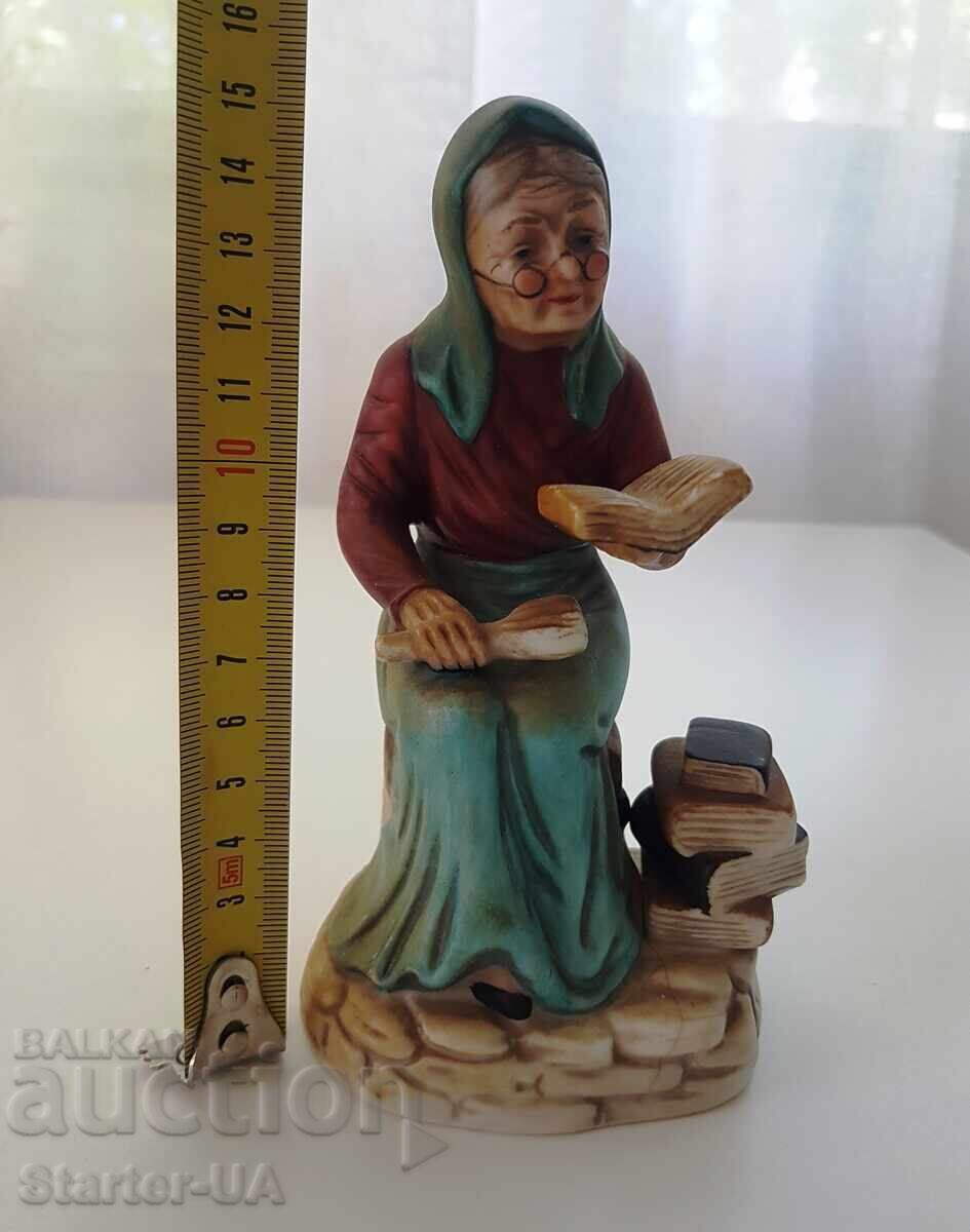 Porcelain figurine "Grandma". Biscuit - 6