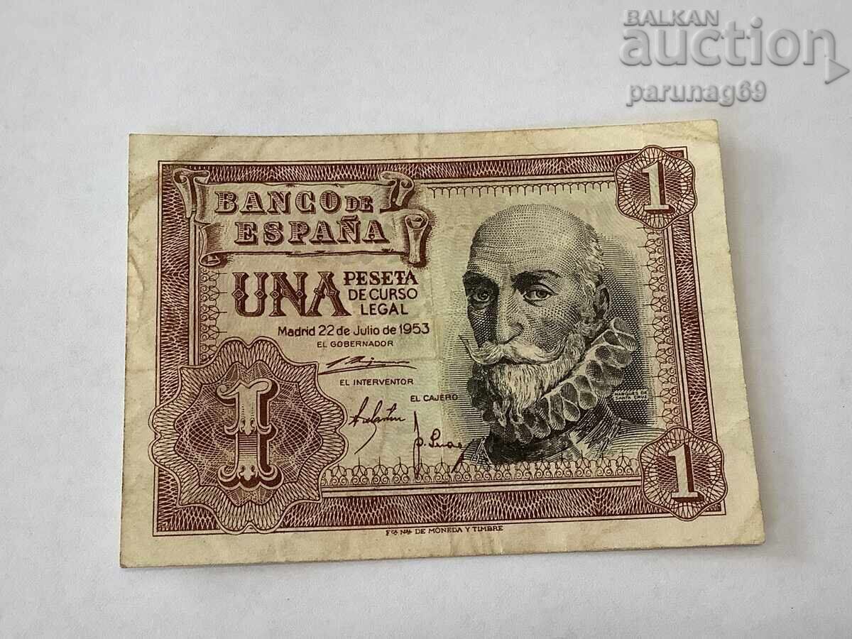 Spain 1 peseta 1953
