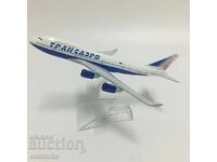 Model de avion Boeing 747 machetă Transaero Rusia zboruri interne