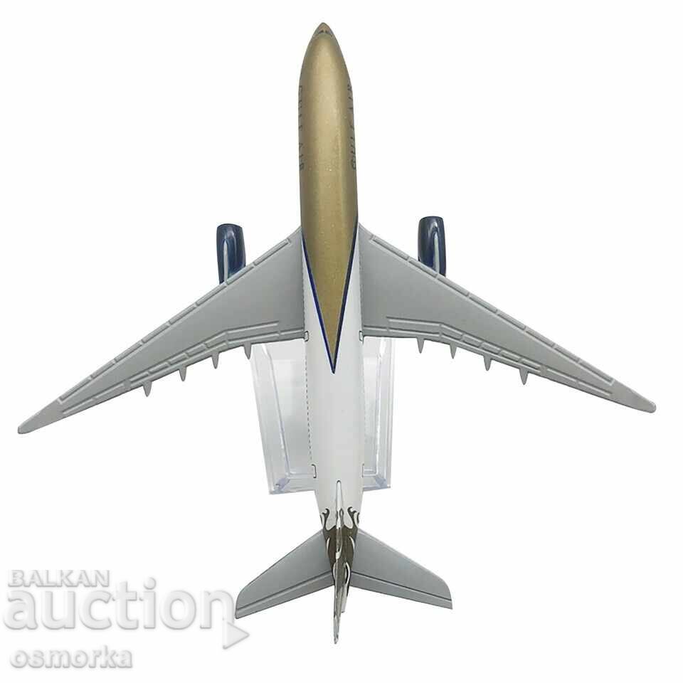 Airbus 330 αεροπλάνο μοντέλο μακέτα Gulf Air μεταλλική χειραποσκευή τσάντα - 5