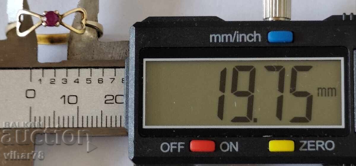 Χρυσό δαχτυλίδι με ρουμπίνι - 5 Χρυσό δαχτυλίδι με ρουμπίνι - 5