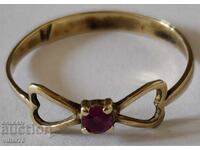 Χρυσό δαχτυλίδι με ρουμπίνι