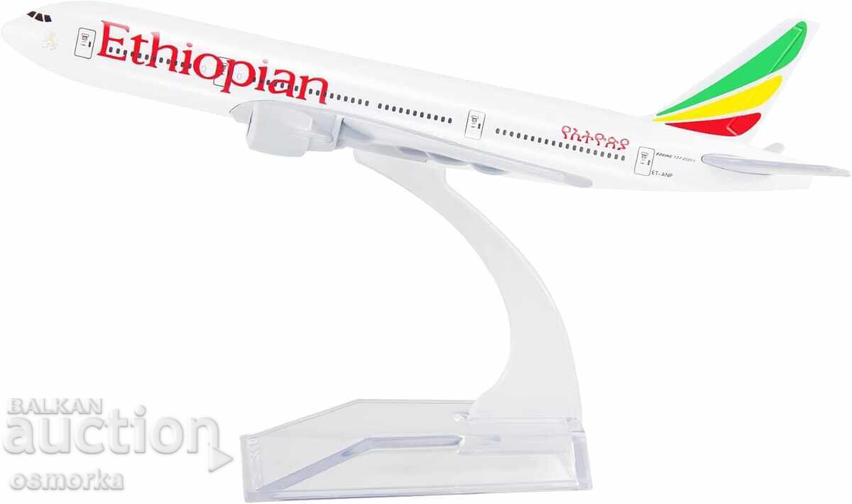 Boeing 777 aircraft model replica Ethiopian Africa flights runway
