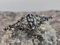 Antique silver brooch, natural patina