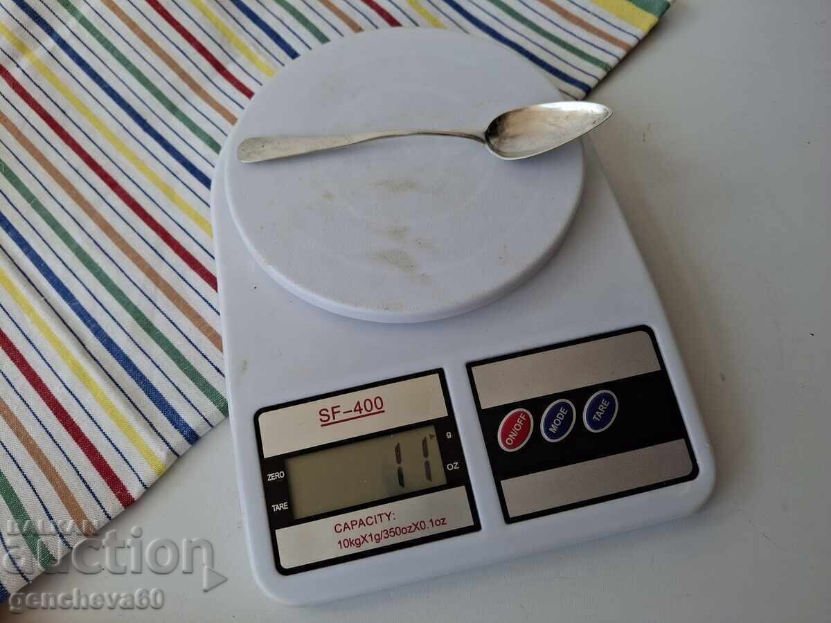 1883 engraved silver spoon with initials - 7