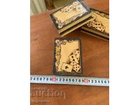 CUTIE LEMN PIROGRAFIE DESEN VECHI DIN SOCIALISM PENTRU ALUAT CĂRȚI