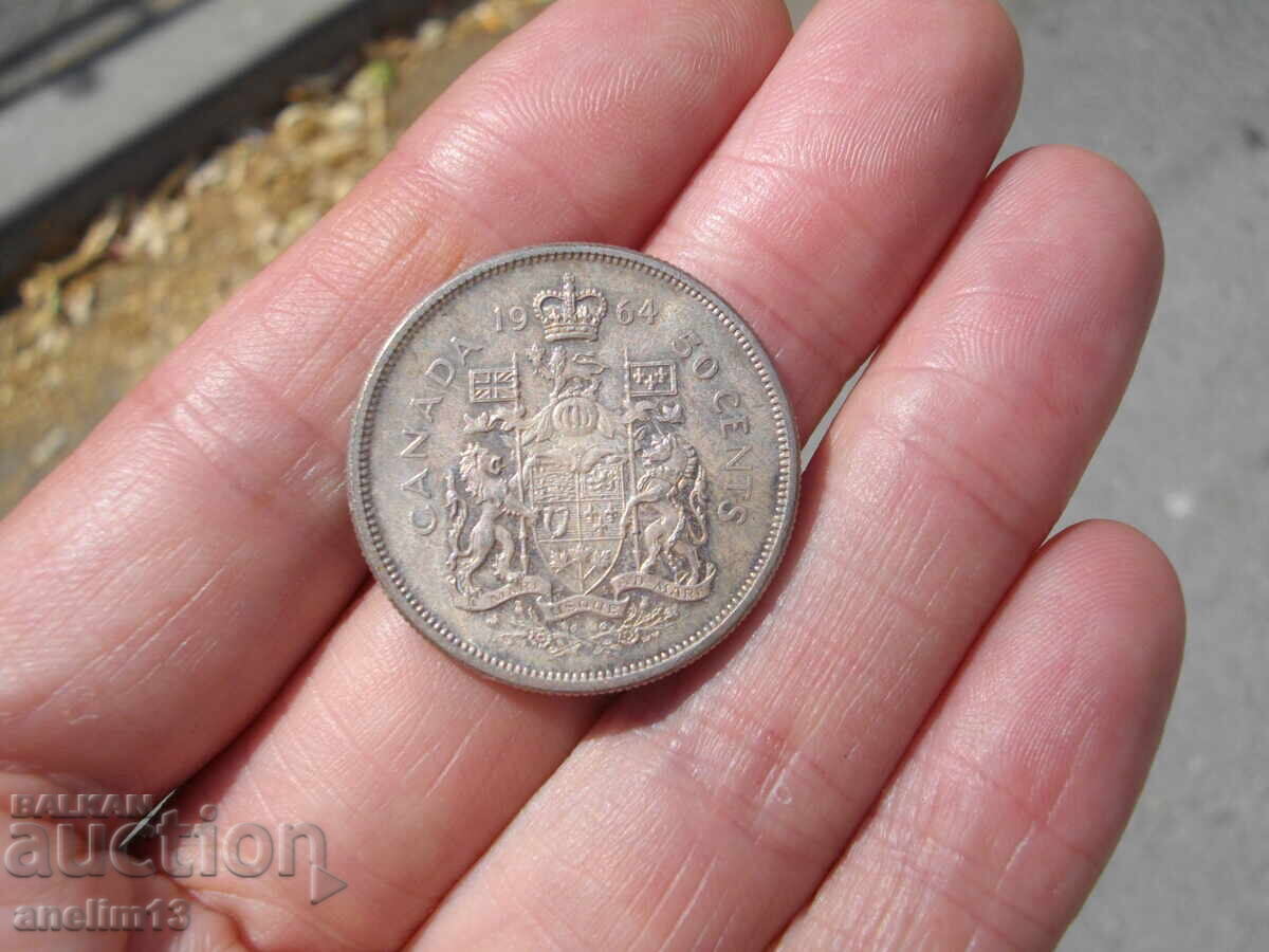 50 CENTS 1964 CANADA SILVER with price 45.00 BGN | € 23.01 50 CENTS 1964 CANADA SILVER with price 45.00 BGN | € 23.01