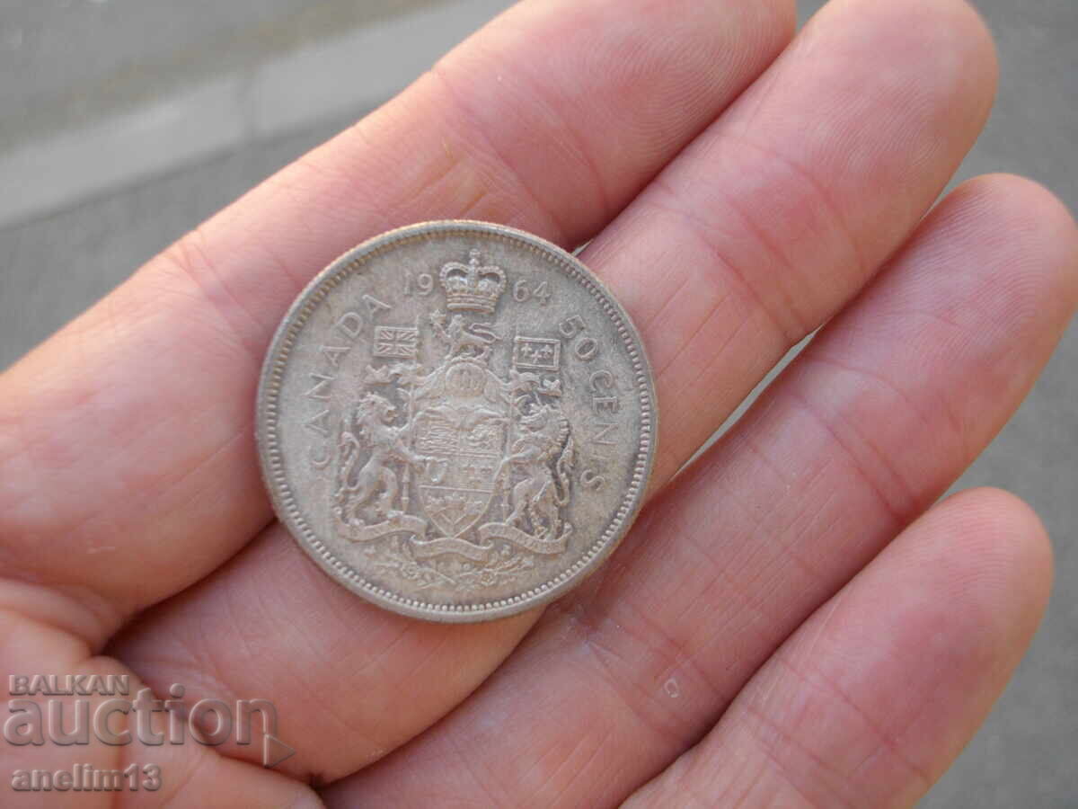Auction 50 CENTS 1964 CANADA SILVER Auction 50 CENTS 1964 CANADA SILVER