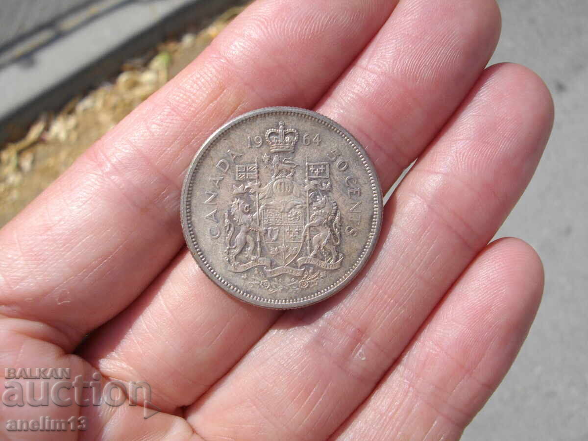 50 CENTS 1964 CANADA SILVER 50 CENTS 1964 CANADA SILVER