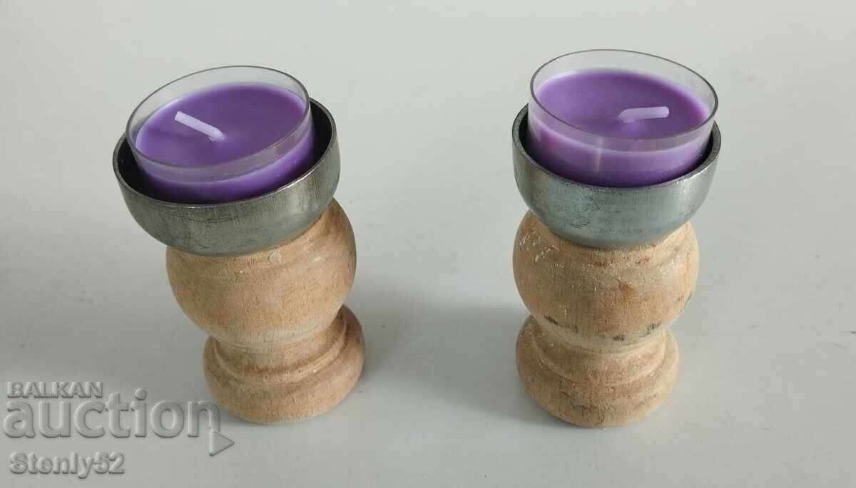 2 бр.поставки(свещници ) за декоративни свещи