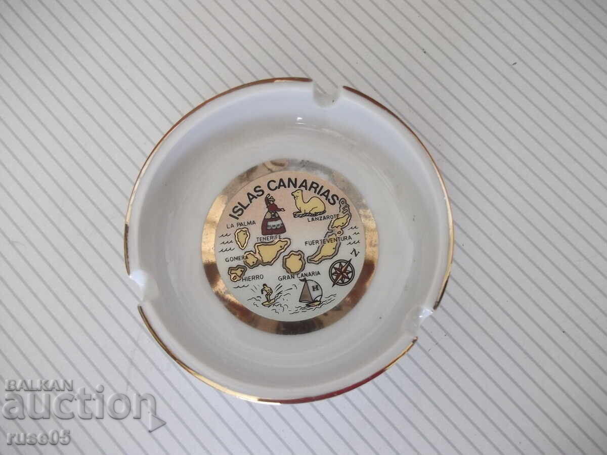 Σταχτοδοχείο "ISLAS CANARIAS" πορσελάνινο ισπανικό με τιμή 20.00 BGN | € 10.23 Σταχτοδοχείο "ISLAS CANARIAS" πορσελάνινο ισπανικό με τιμή 20.00 BGN | € 10.23