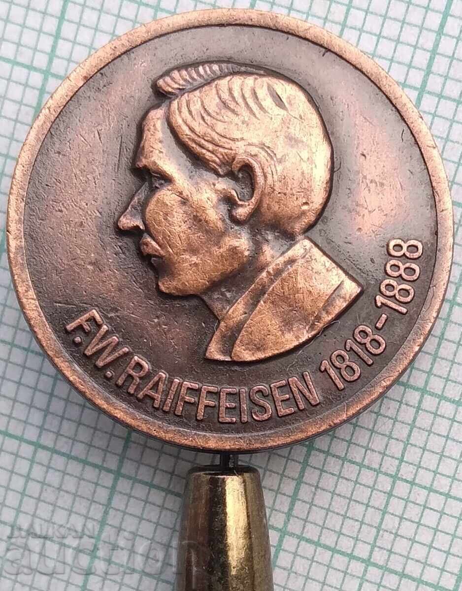 19166 Insigna - Raiffeisen - politician și om de afaceri german