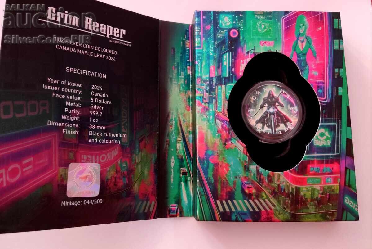 1 oz Silver Grim Reaper 2024 Cyberpunk Canada - 5 1 oz Silver Grim Reaper 2024 Cyberpunk Canada - 5