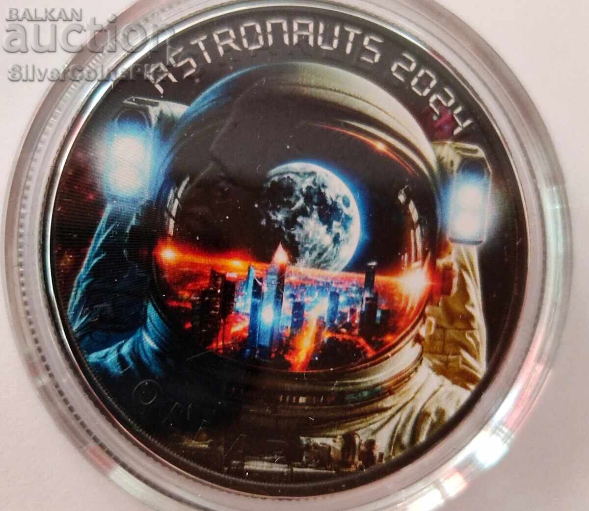 Auction 1 oz Silver Astronaut 2024 Cyberpunk Canada Auction 1 oz Silver Astronaut 2024 Cyberpunk Canada
