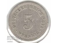 Germania - 5 Pfennig - 1893 A - KM# 11 - Wilhelm II - t. 2 - scut mic