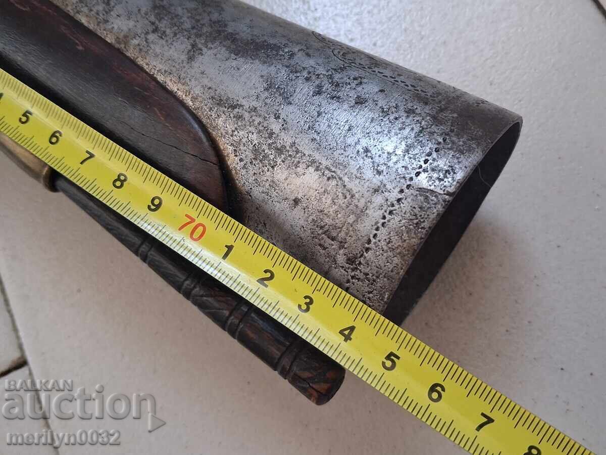 Османски тромбон гравюри и набивки сребро  нач на 19в - 5