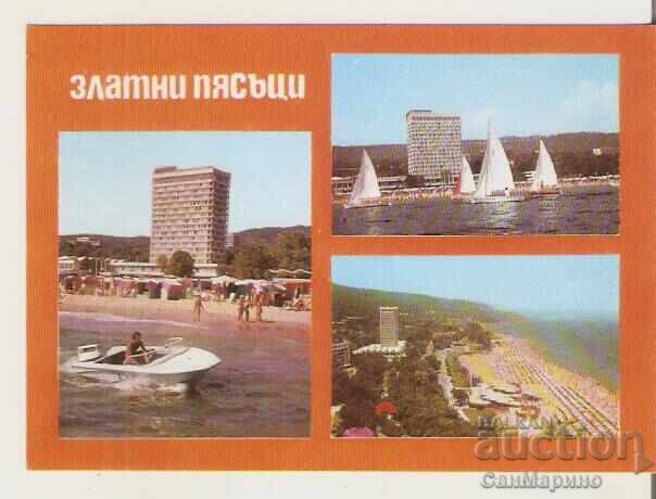 Картичка  България  Варна  Златни пясъци 24*
