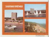 Картичка  България  Варна  Златни пясъци 24*