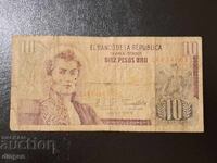 10 Pesos Colombia 1979