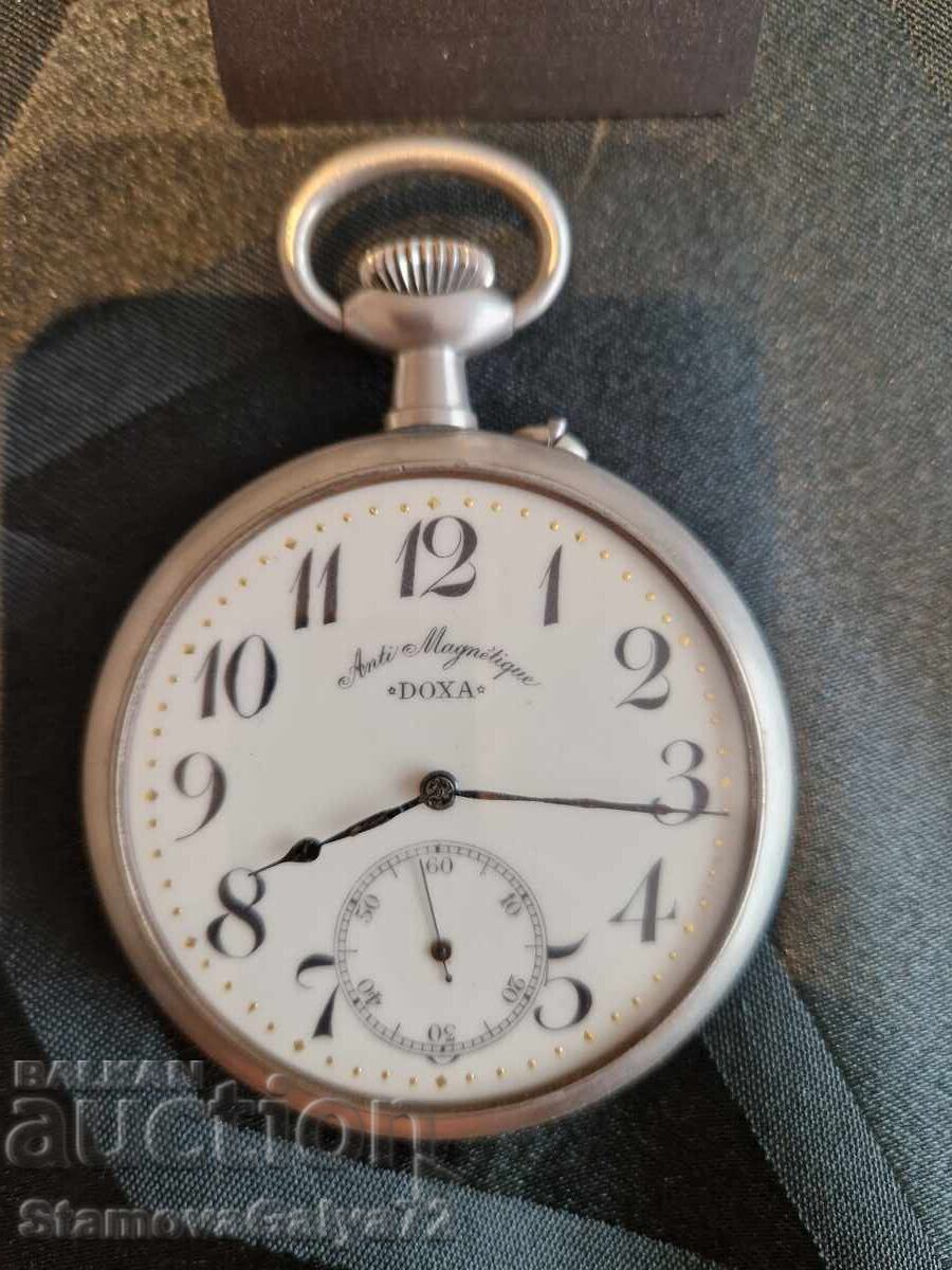Antique Doxa Goliath Swiss Pocket Watch - 5