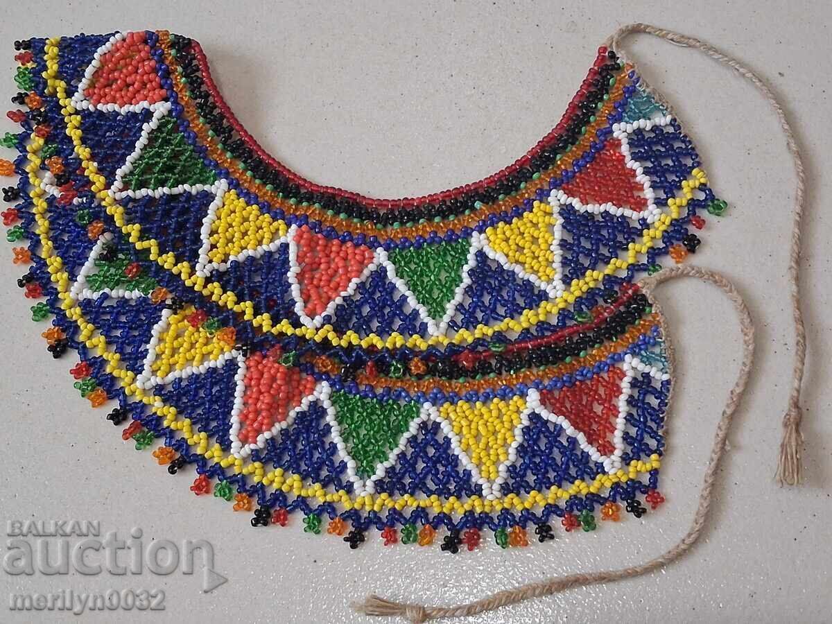 Мънистена яка за стара градска рокля гердан огърлица - 6