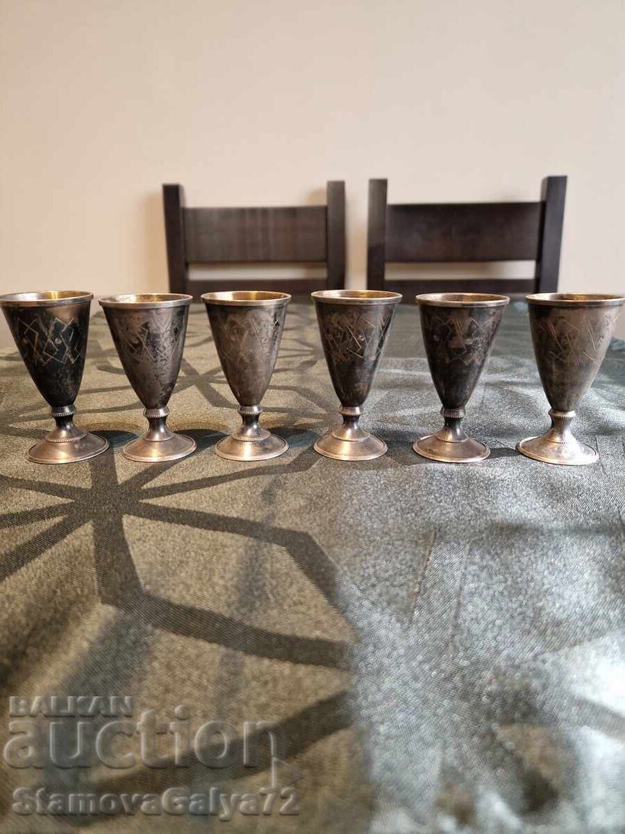 Delivery of Russian Soviet Antique Silver Cups 875