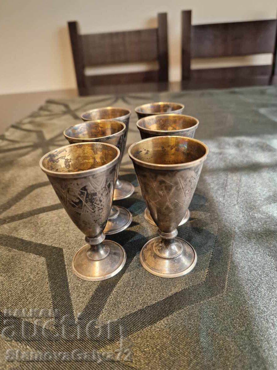 Russian Soviet Antique Silver Cups 875 - 5