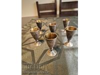 Russian Soviet Antique Silver Cups 875