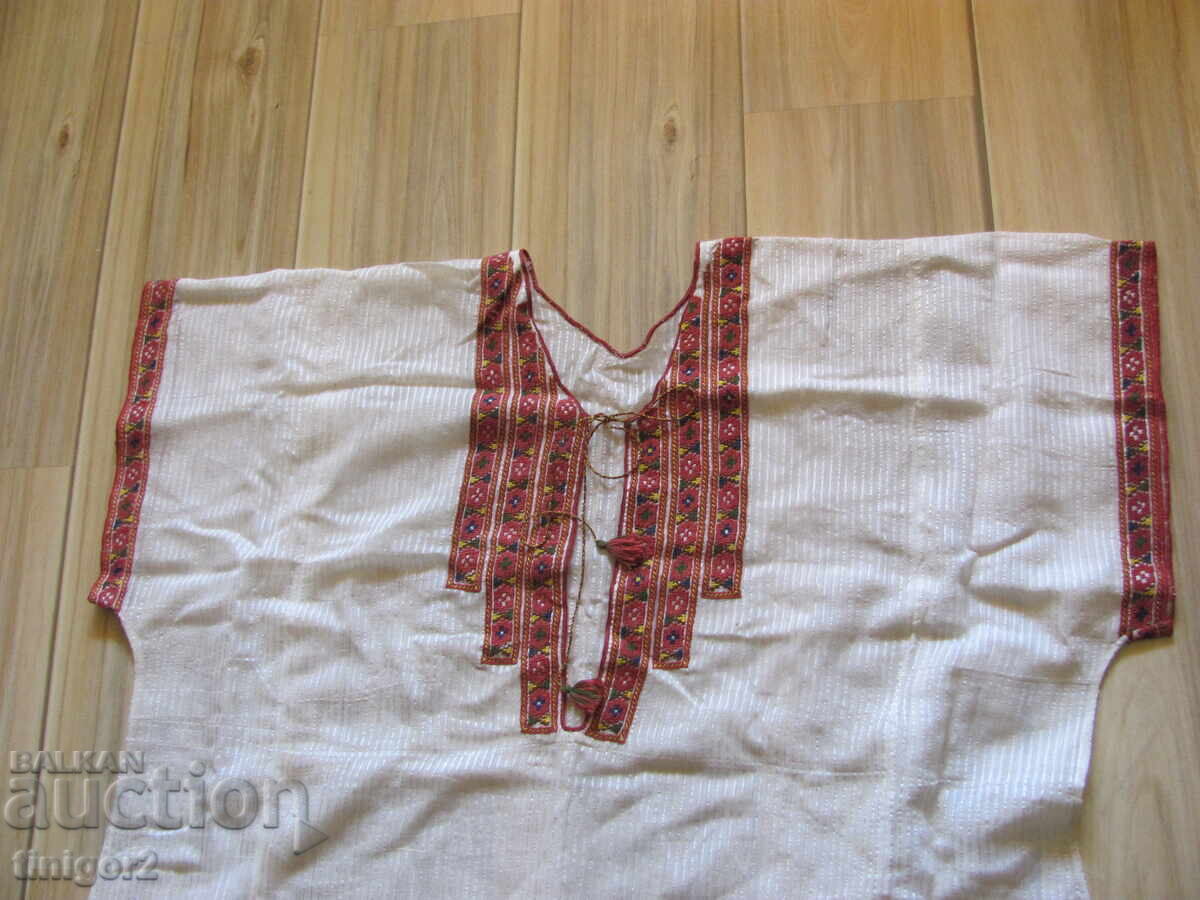 19th century shirt for traditional costume, silk fringe, embroidery - 6