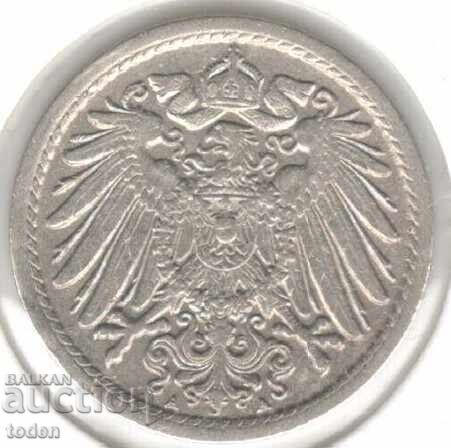 Germania - 5 Pfennig - 1907 A - KM# 11 - Wilhelm II - t. 2 - scut mic cu preț 2.00 BGN | € 1.02