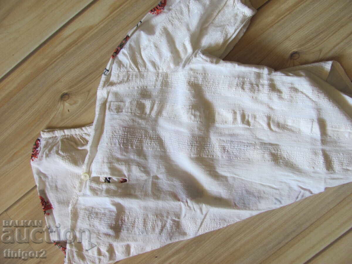 Cămașă de mătase, bluză, canar, broderie, costum popular - 6