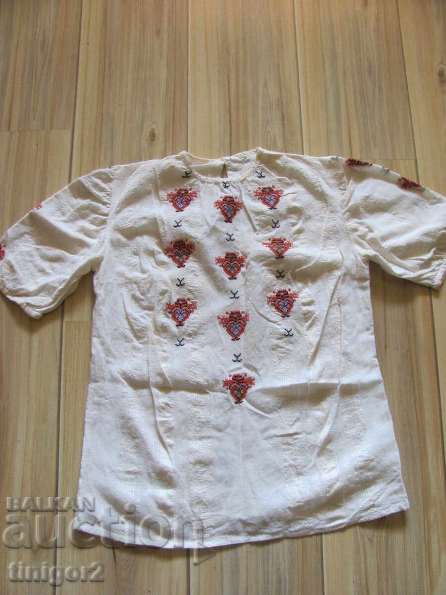 Cămașă de mătase, bluză, canar, broderie, costum popular - 7