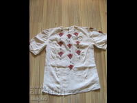 Cămașă de mătase, bluză, canar, broderie, costum popular