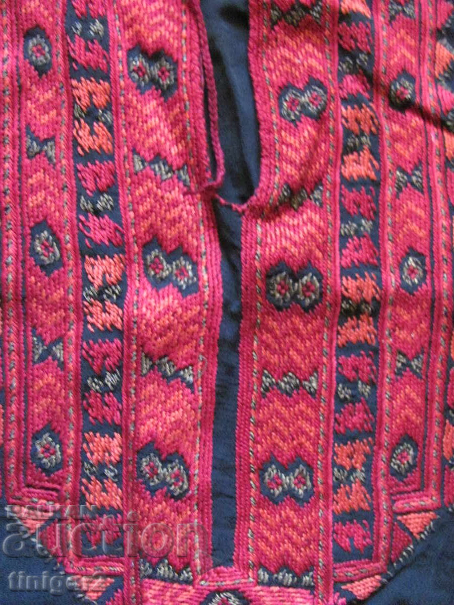 Όμορφο Μεταξωτό Φόρεμα, χειροποίητο κέντημα, φολκ μότιβα - 5