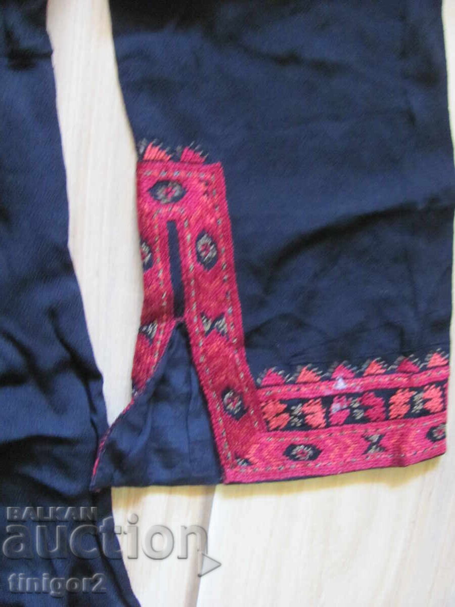 Όμορφο Μεταξωτό Φόρεμα, χειροποίητο κέντημα, φολκ μότιβα - 7