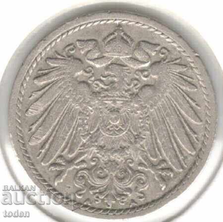 Germany 5 Pfennig 1906 A - KM# 11 - Wilhelm II - Type 2 - Small Shield with price 2.00 BGN | € 1.02 Germany 5 Pfennig 1906 A - KM# 11 - Wilhelm II - Type 2 - Small Shield with price 2.00 BGN | € 1.02