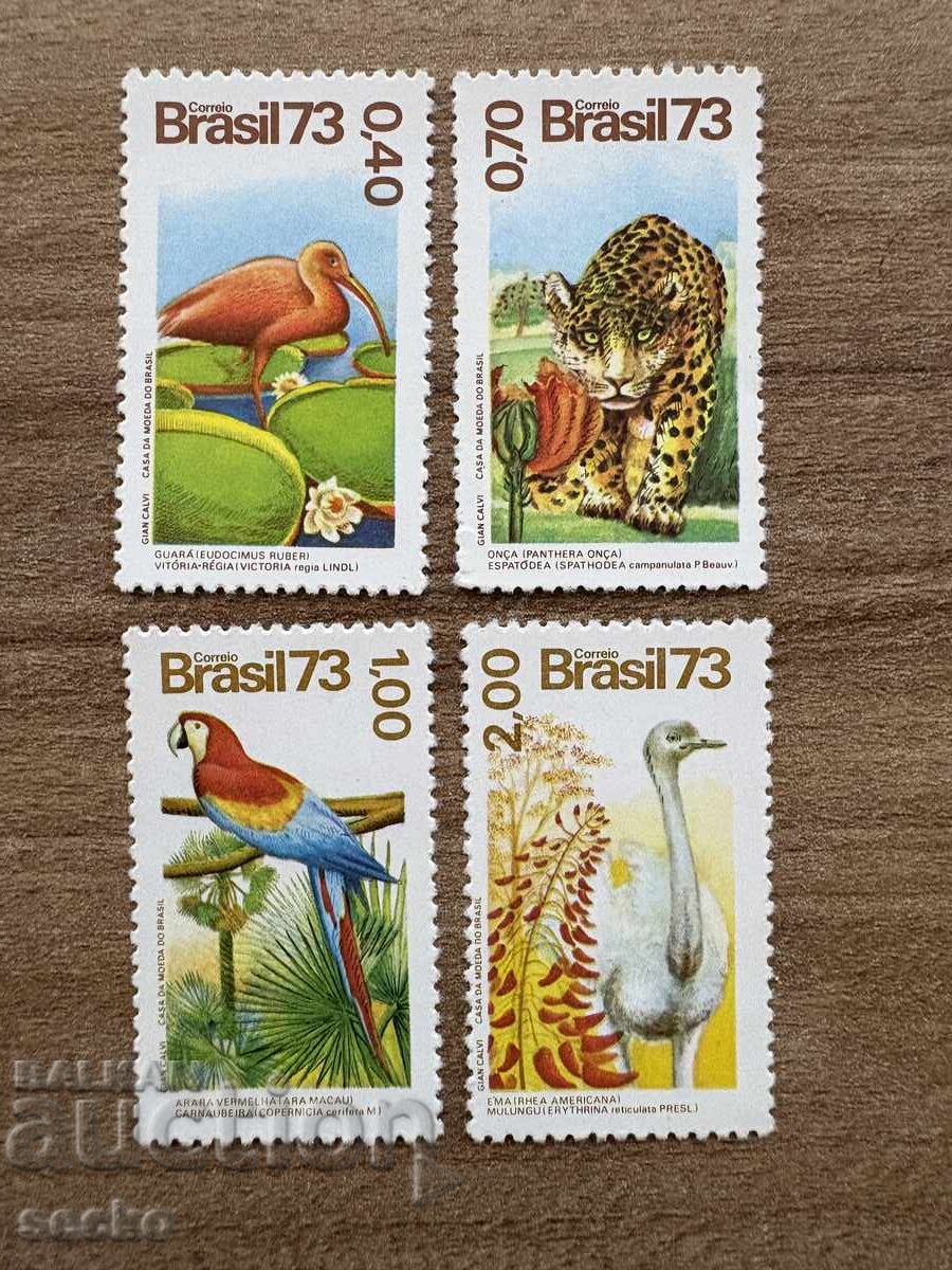 Βραζιλία - Βραζιλιάνικη χλωρίδα και πανίδα (1973) MNH