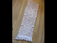 Hand-knitted curtain, rug, cotton 133x42cm