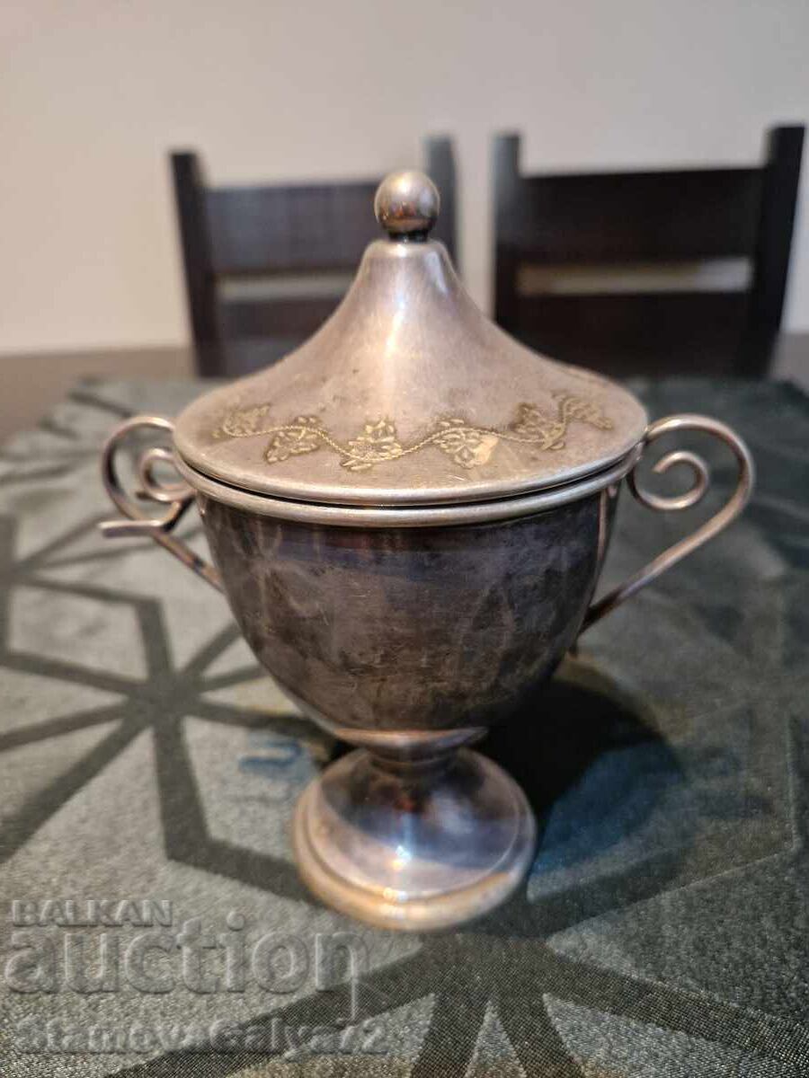 Delivery of Old, antique silver sugar bowl 835