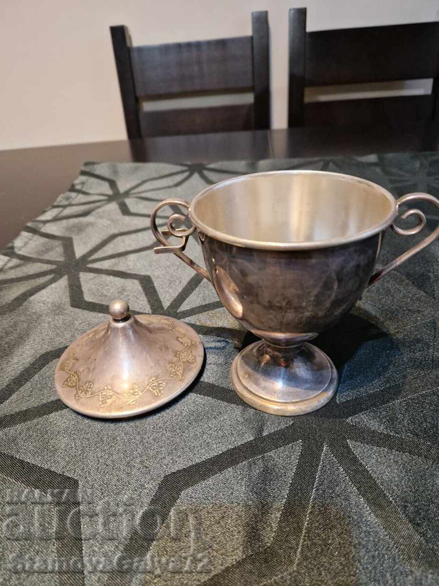 Old, antique silver sugar bowl 835 - 5
