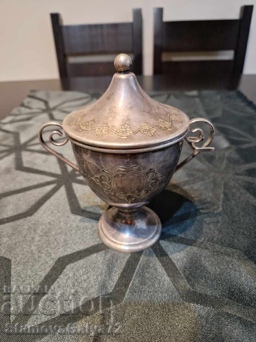 Old, antique silver sugar bowl 835 Old, antique silver sugar bowl 835