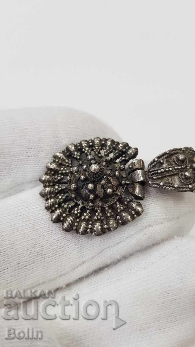 Livrarea Rară cercei de argint - medalion - renascentistă - Arpali