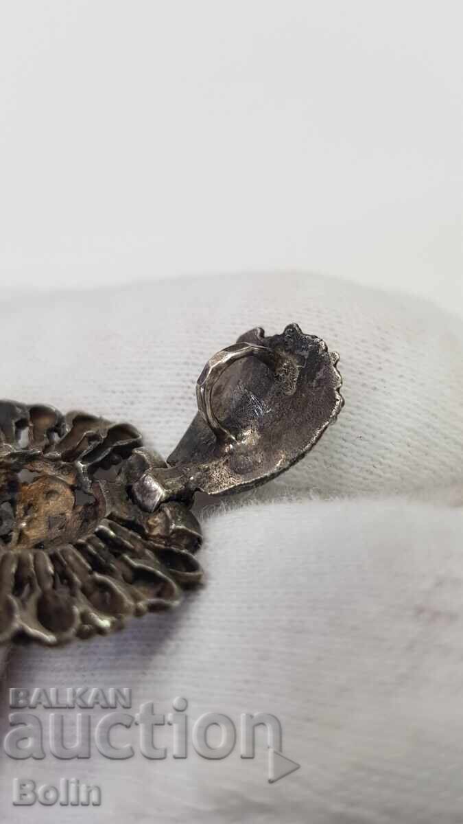 Rară cercei de argint - medalion - renascentistă - Arpali - 7